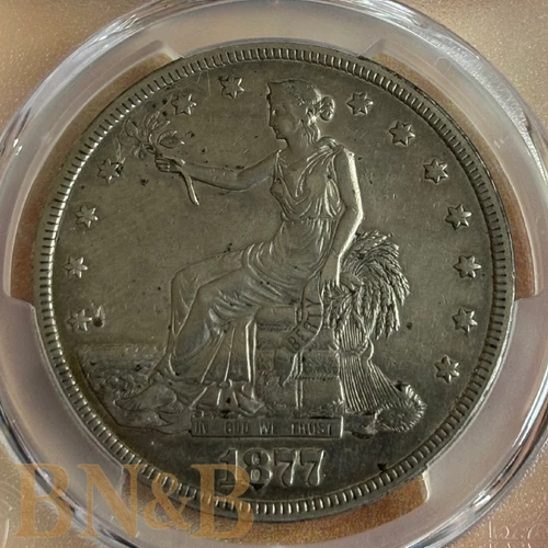 1877 T$1 Trade Dollar PCGS VF Details