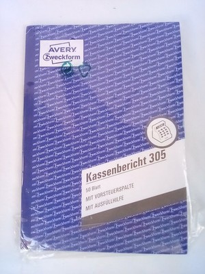 Avery Zweckform Kassenbericht 305   50 Blatt