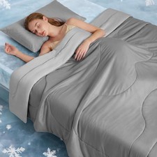 Cooling Comforter Queen Size for Hot Sleepers,Double-Sided Cooling Blanket with