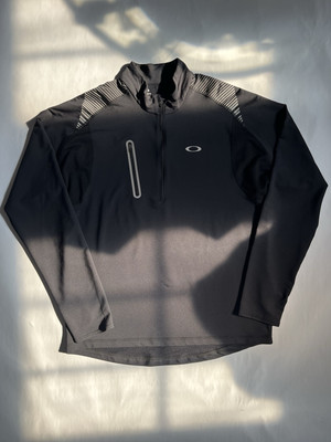 Oakley Long Sleeve Shirt Large Regular Fit 1/4 Zip 3M Reflective Y2K Gorpcore