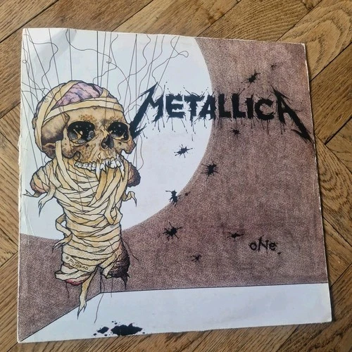 Metallica : One 1989 UK black vinyl 12" single VG+/EX A1/B1 1st Press Misprint