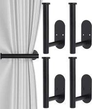 4Pcs Curtain Holdbacks, Screw-In Curtain Tiebacks Curtain Tie Backs Curtain Hold
