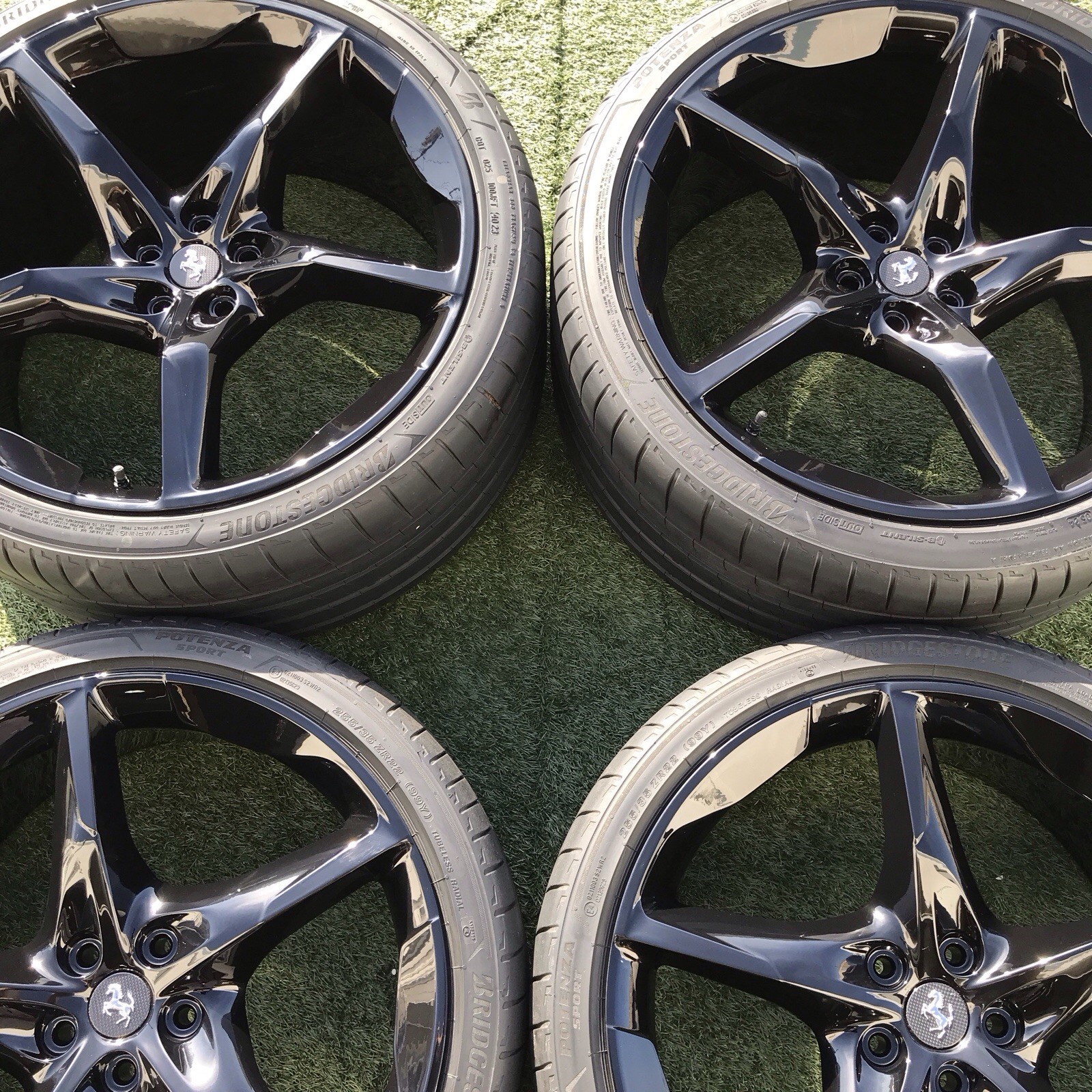 22 23 FERRARI PUROSANGUE RIMS TIRES OEM GENUINE TIRES TPMS BLACK