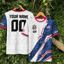 Personalized USA Soccer Team Jersey 2025, Custom Name Number Shirt