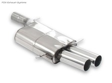  Edelstahl Sportauspuff Ø76mm Audi S4 B5 Limousine/Avant 2x80mm rund scharf