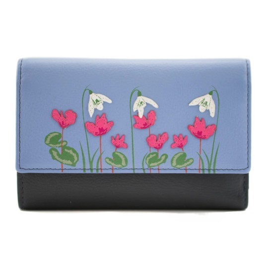 Mala Leather Snowdrop Large Tri Fold Purse - BNWT
