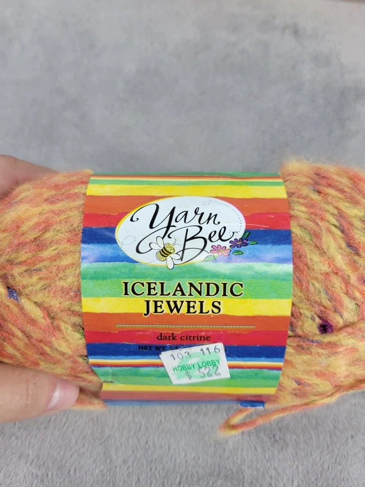 Lot of 3 Yarn Bee Icelandic Jewels Dark Citrine Yarn Knitting 11 oz - Image 4 of 4