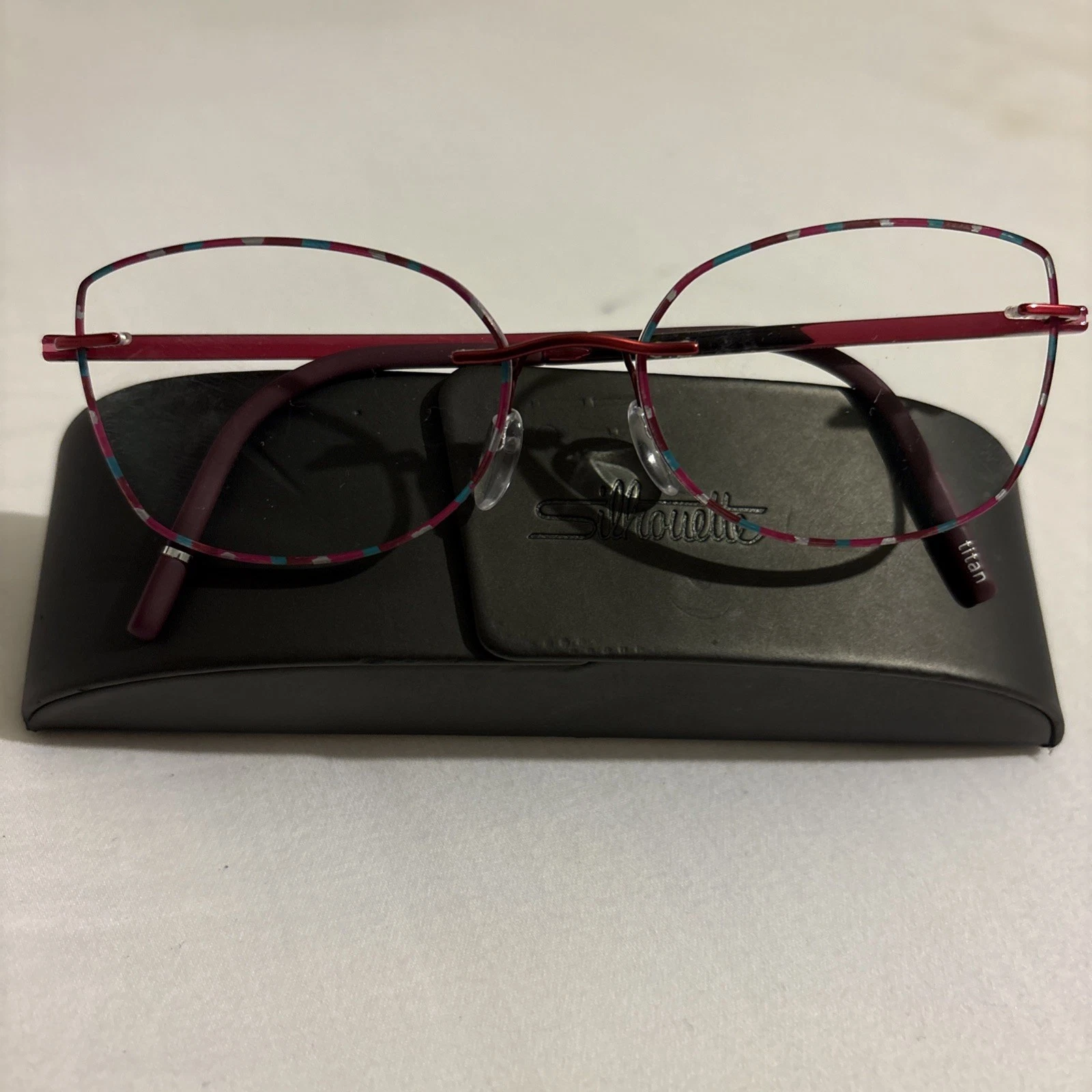 silhouette Titanium 5567 70 3040 55 15/135 eyeglasses woman Red Made in Austria