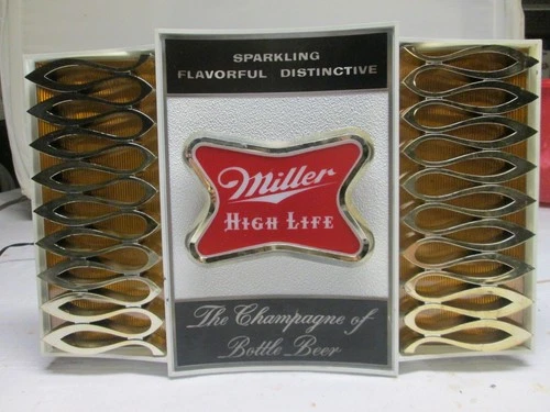 Vintage Lighted Miller High Life Beer Sign Man Cave bar