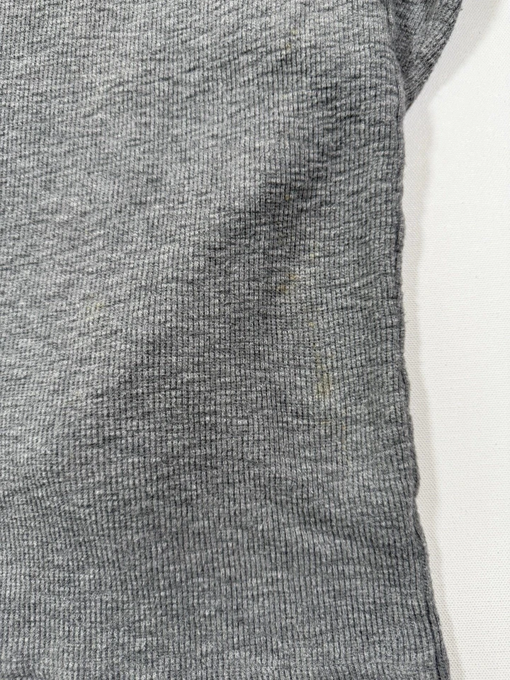 Suéter Lacoste Para Hombres 2XL Talla 7 Gris Henley Manga Larga Tejido Waffle Pullover Foto 2 de 4