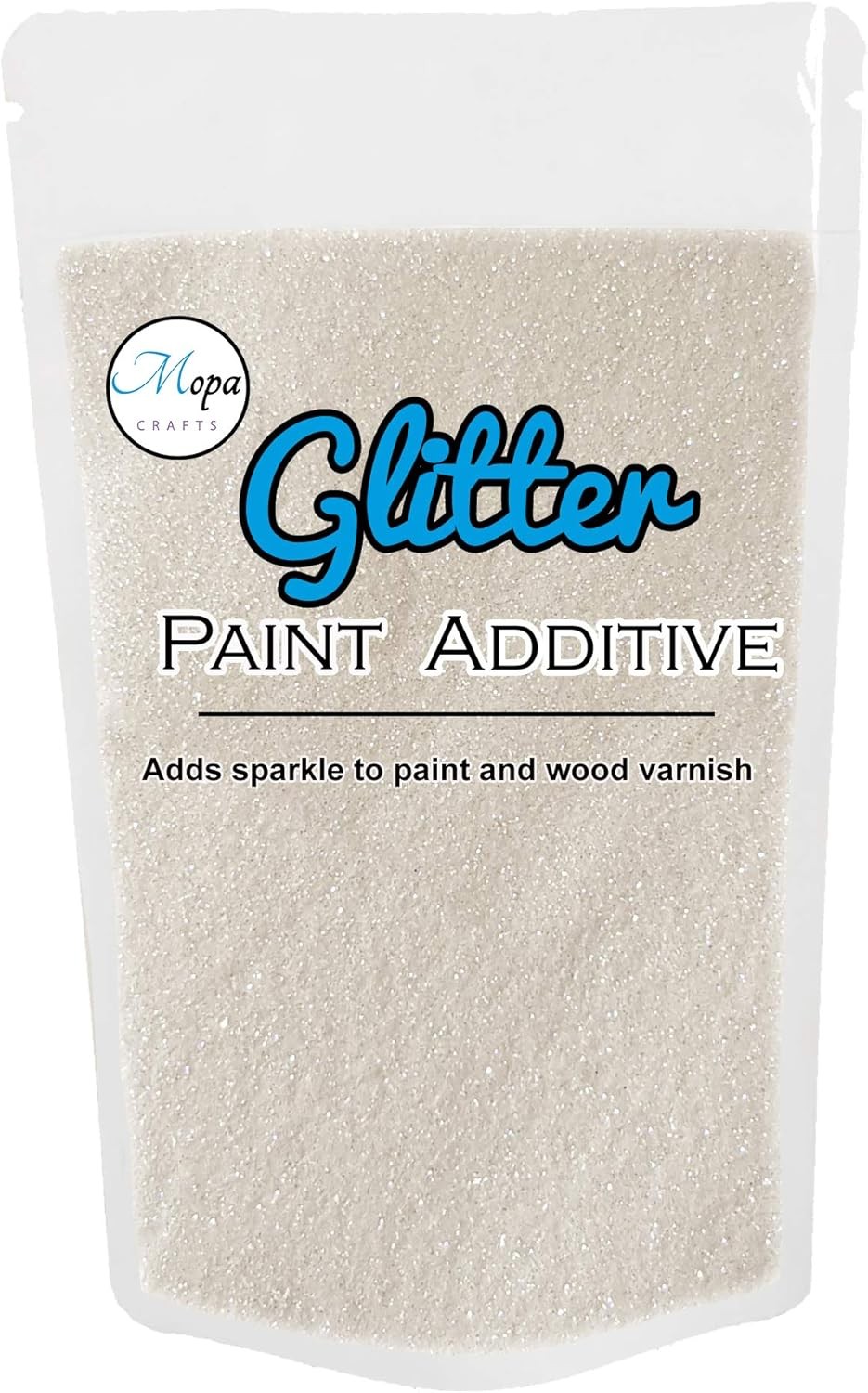 Mopa Crafts White Pearl Glitter Paint Additive 100g for Emulsion Paint