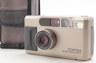 All Works [ Exc+4 ] Contax T2 Silver Point & Shoot 35mm  Film Camera From JAPAN
