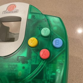 SEGA Dreamcast Controller Clear Green VMU Memory Card W Cap Lot OEM Official