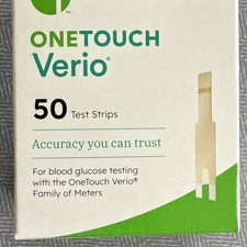 One Touch Verio Diabetic Blood Glucose Test Strips 50 Count New Exp. 09/26