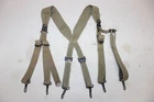 US Military Issue WW2 Khaki Canvas Cartridge Ammunition Belt Suspenders JS11