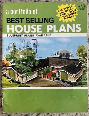 Vintage 1972 MCM Home Plans Design Catalog Blueprints Ranch Split-Level Houses
