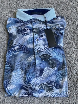 Greyson Mens Performance Golf Migration Shortsleeve Polo Size XL Blue