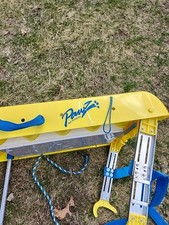 Folding Dog Aboard Dock / Boat Ladder Pawz 15 step Yellow Boarding Ramp 64 x 16"