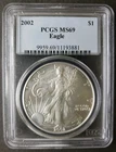 2002 $1 American Silver Eagle Dollar PCGS MS69