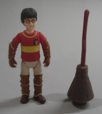 2002 Mattel Harry Potter Magical Minis Collection - Harry w/ Broom Stamp