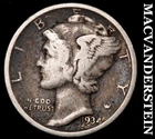 1934 Silver Mercury Dime - Scarce  Better Date  No Reserve  #i5218