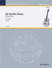 25 Easy Guitar Duets Classical Sheet Music Performance Score Schott Book