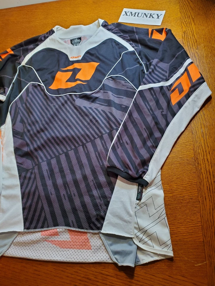 Camiseta deportiva de malla One Industries Defcon Atom Motocross MTX talla XL negra naranja blanca Foto 3 de 4
