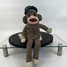 Maxx Sock Monkey 2011 Plush Stuffed Animal Brown White Red Wired legs arms 13"