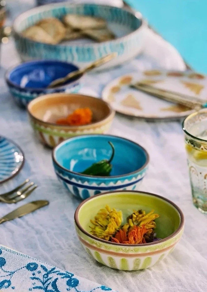 Anthropologie The Mediterranean Schale Terrakotta Nussschalen 4er Set NEU