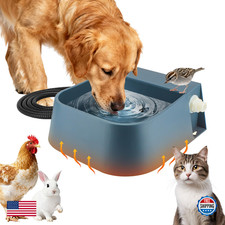 Automatic Heated Water Bowl for Dogs Cats, Self-Filling Water Heated Dog Bowl in
