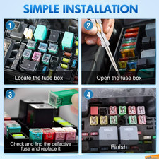 Blade Jcase Car Fuse Assortment Kit 5A 7.5A 10A 15A 20A 25A 30A Standard Mini...