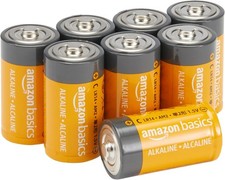 Open Box - Amazon Basics 8-Pack C Cell Alkaline All-Purpose Batteries