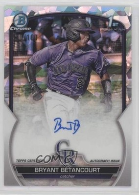 2023 Bowman Chrome Prospect Atomic Refractor 10/100 Bryant Betancourt Auto uk2