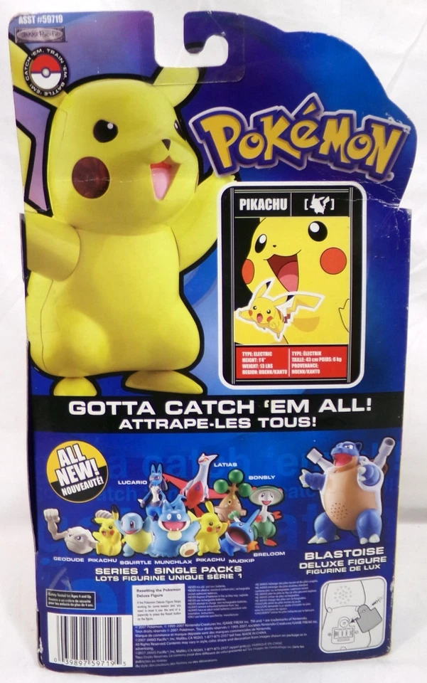 JAKKS Pacific Pokemon Battle Frontier Pikachu Figurine Deluxe 4,5" 2007 Neuf - Photo 2/2