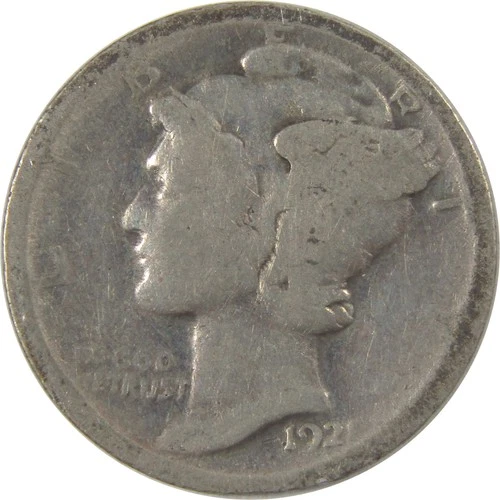 1921 Mercury Silver Dime G Good Details 10c Coin SKU:I23929