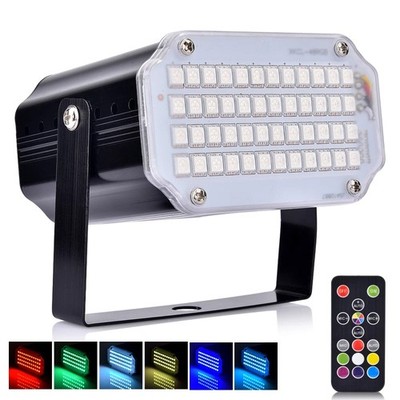 48LED Disco Licht Lichteffekt LED Bühnenlicht DJ Party Remote Sound Aktiviert