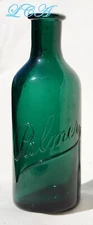 PRISTINE antique PALMER PERFUME bottle deep Palmer GREEN color SPARKLING MINT