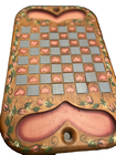 Wood Folk Art Checkers Chess Game Board Tray Wall Art Americana Hand ...