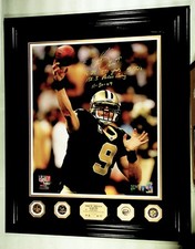 11-30-2009 NFL New Orleans Saints AUTOGRAPH Drew Brees GREATEST GAME EVER HM /9!