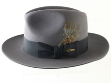 Stetson the Sovereign Mens Gray Felt Fedora W/ Pin MULTIPLE SIZES: ASK CM