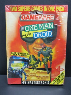 ONE MAN AND HIS DROID & NONTERRAQUEOUS, Commodore 64 / 128, Mastertronic, NEW