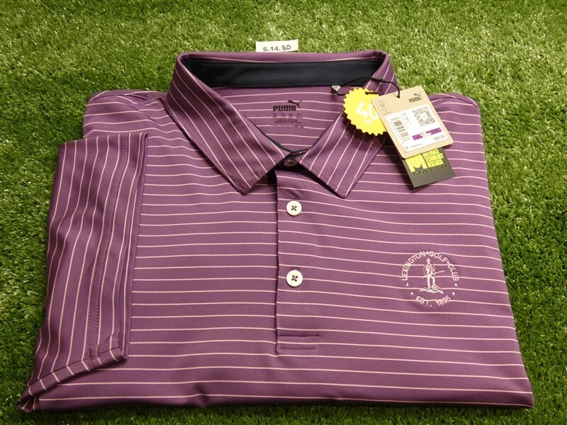 Puma Uomo Mattr Tucker Polo Golf Camicia C.C. Logo Schiacciato Berry Navy 2XL XXL