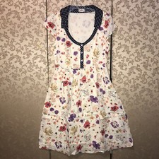 24 HOUR SALE! Anthropologie Viola Floral Polka Dot Half Shirt Dress 2 4