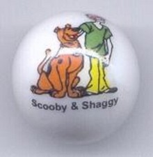 Scooby Shaggy 1" Glass Logo Marble
