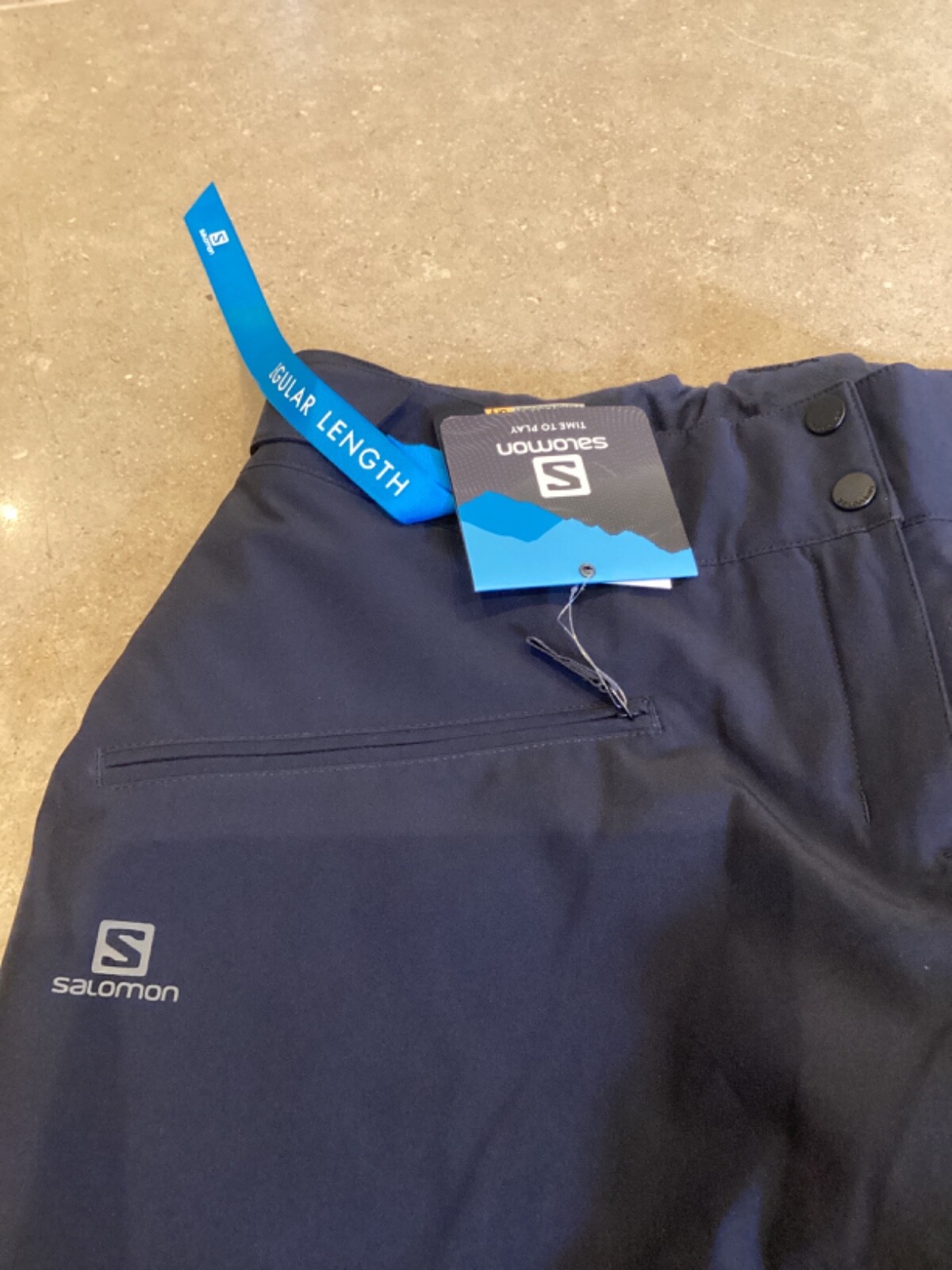 SALOMON LINEA DONNA PANTALONI DA SCI EDGE NUOVI DI ZECCA TAGLIA XL REG NIGHTSKY NAVY TU11