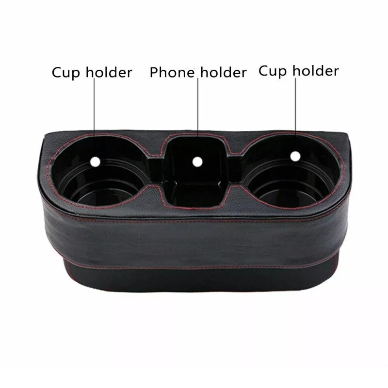 Car Cup Holder Gap Filler Organizer Auto Front Console Gap Filler w/ Cup Holder - Image 2 of 4