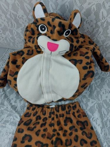 Old Navy Baby 0 6 Months Halloween Costume Leopard Cheetah Infant Hooded 2 Piece