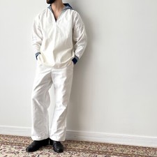 Vintage 1940s Post WW2 Era 1947 Dated Soviet Union USSR Navy Formenka White Suit