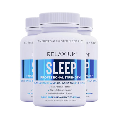 3-Pack Relaxium Sleep Natural Dietary Supplement for Better Sleep (180 Capsules)