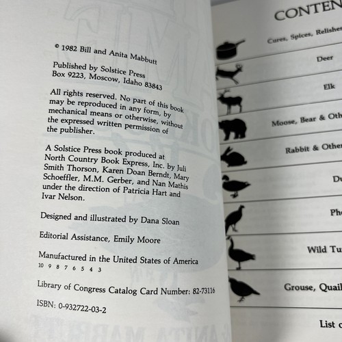 North American Wild Game Cookbook by Anita Mabbutt and Bill Mabbutt 1982 - Picture 6 of 11